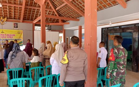 Bhabinkamtibmas Desa Purworejo Hadiri Penyuluhan Hukum Jaksa Jaga Desa tentang Pengelolaan Aset Desa
