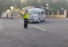 Commander Wish Polsek Mejayan Perkuat Pelayanan Lalu Lintas di Jam Sibuk