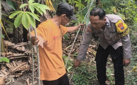 Bhabinkamtibmas Kaligunting Ajak Warga Maksimalkan Potensi Pekarangan