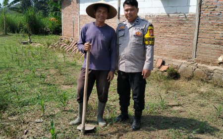 Aipda Arif Berikan Edukasi Kepada Petani Jagung Untuk Dukung Swasembada Pangan