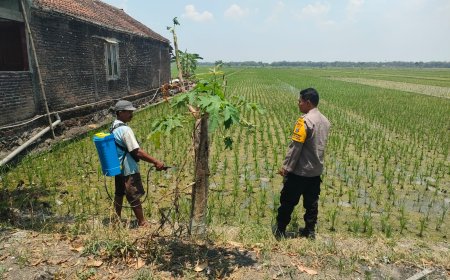 Bhabinkamtibmas Desa Pacinan Ajak Warga Manfaatkan Pekarangan untuk Mendukung Ketahanan Pangan