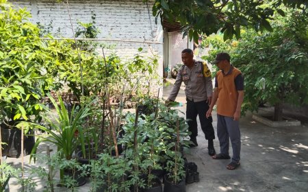 Bhabinkamtibmas Desa Rejosari Ajak Warga Optimalkan Pekarangan untuk Mendukung Ketahanan Pangan
