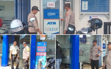 Patroli Obvit Polsek Kare di Bank BRI Dalam Antisipasi 3C