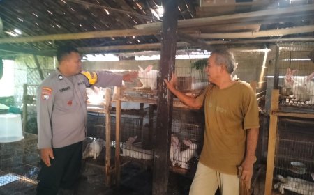Bhabinkamtibmas Polsek Pilangkenceng Dorong Pemanfaatan Pekarangan Produktif untuk Ketahanan Pangan Warga