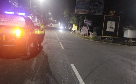 Antisipasi Gangguan Kamtibmas, Polsek Wungu Gelar Patroli Dini Hari di Simpang Tiga Ngebrak Dungus