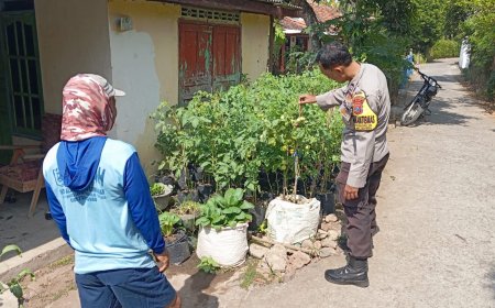 Pendampingan Bhabinkamtibmas Perkuat Budaya Menanam di Lingkungan Warga