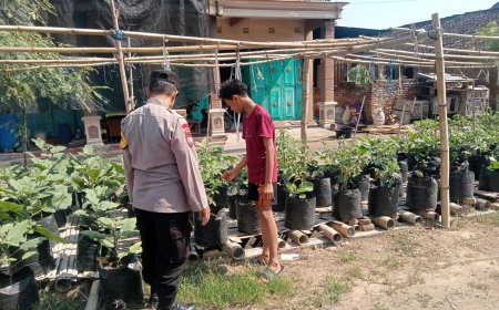 Bhabinkamtibmas Desa Putat Dorong Pemanfaatan Pekarangan Bergizi untuk Dukung Ketahanan Pangan Nasional