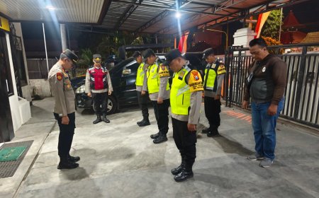 Antisipasi Gangguan Kamtibmas, Polsek Balerejo Gelar Apel Pengamanan Wilayah Jelang Pengesahan Warga Baru KAPA