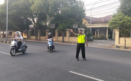 Polsek Mejayan Laksanakan Commander Wish Pagi, Wujudkan Kamseltibcarlantas dan Pelayanan Prima