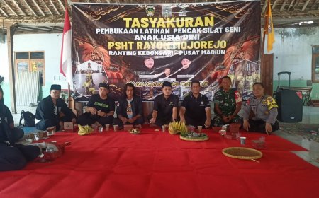 Sinergi TNI-Polri Amankan Kegiatan Pembinaan Pencak Silat Anak di Kebonsari