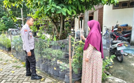 Bhabinkamtibmas Desa Wonoasri Ajak Warga Optimalkan Pekarangan untuk Dukung Ketahanan Pangan