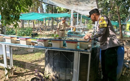 Bhabinkamtibmas Krajan Bangun Semangat Warga Wujudkan Pekarangan Produktif
