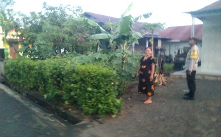 Sukseskan Program Ketahanan Pangan, Bhabinkamtibmas Kunjungi Perkarangan Warga Binaan