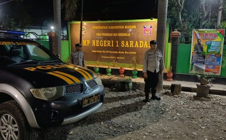 Patroli Malam, Upaya Polsek Saradan Menjaga Kamtibmas Tetap Kondusif
