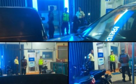 Patroli Polsek Kare di Bank BRI Guna Menciptakan Kamtibmas Malam Hari aman