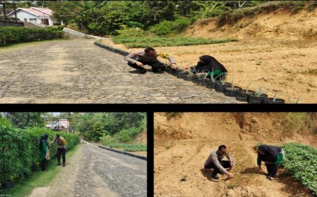 Dukung Program Pemerintah, Bhabinkamtibmas Desa Morang Kunjungi Warganya Dalam Ketahanan Pangan
