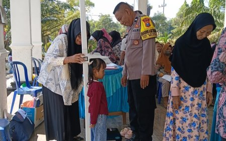 Bhabinkamtibmas Desa Klecorejo Pantau Posyandu ILP, Wujudkan Pelayanan Kesehatan yang Optimal