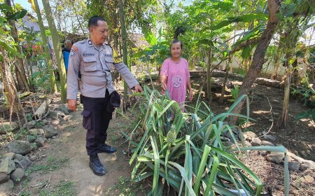 Bhabinkamtibmas Kaligunting Perkuat Ketahanan Pangan Melalui Pendampingan P2B