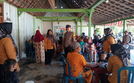 Bhabinkamtibmas Kebonagung Kawal Posyandu ILP Demi Layanan Kesehatan yang Optimal