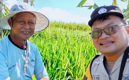 Aipda Propal Sambangi Petani di Sawah Dukung Ketahanan Pangan