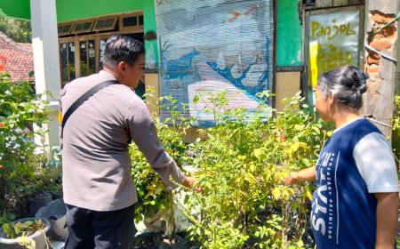 Strategi Bhabinkamtibmas Dukung Ketahanan Pangan: Lewat Pekarangan Bergizi Di Desa
