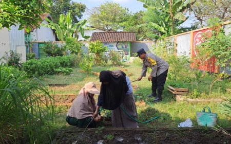 Bhabinkamtibmas Desa Purworejo Bersama Warga Gotong Royong Wujudkan Pekarangan Pangan Bergizi