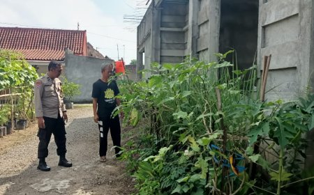Wujudkan Swasembada Pangan, Bhabinkamtibmas Kunjungi Dan Berikan Edukasi Kepada Warga Yang Manfaatkan Perkarangan