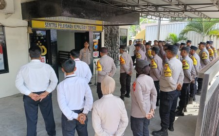 Pindah Tugas ke Polda Jatim, Kapolres Madiun Gelar Apel Pamitan di Polsek Balerejo