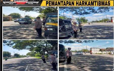 Jaga Kondusivitas dan Tekan Angka Kecelakaan, Polsek Balerejo Gelar Patroli Strong Point di Jalan Raya Sumberbening