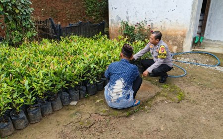 Sinergi Bersama Warga, Aiptu Suwardi Pantau Pekarangan Produktif untuk Ketahanan Pangan