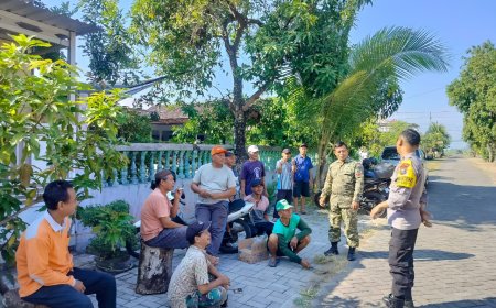 Antisipasi Pinjol dan Penipuan, Bhabinkamtibmas Polsek Balerejo Sambangi Warga Sumberbening