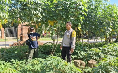 Bhabinkamtibmas Desa Gemarang Ajak Warga Optimalkan Lahan Produktif