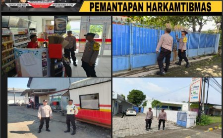 Cegah Kriminalitas dan 3C, Polsek Balerejo Gencarkan Patroli Kewilayahan di Obyek Vital