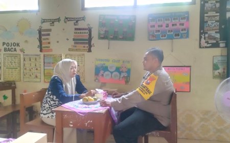 Bhabinkamtibmas Kebonagung Sambangi SDN Kebonagung 1, Titip Pesan Kamtibmas Cegah Bullying hingga Judi Online