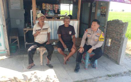 Tingkatkan Kamtibmas dan Ketahanan Pangan, Bhabinkamtibmas Desa Kedungjati Sambangi Warga