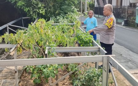 Bhabinkamtibmas Desa Purwosari Dorong Pemanfaatan Pekarangan Pangan Bergizi untuk Perkuat Ketahanan Pangan Nasional