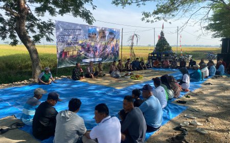 Bhabinkamtibmas Desa Duren Hadiri Sedekah Bumi Paguyuban Petani, Sampaikan Pesan Kamtibmas
