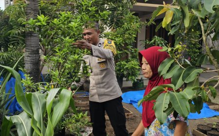 Bhabinkamtibmas Polres Madiun Sambangi Lahan Pertanian Warga, Wujudkan Ketahanan Pangan Nasional