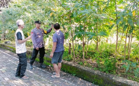 Pohon Kelor Tumbuh Subur di Pekarangan, Bhabinkamtibmas Desa Tawangrejo Ajak Warga Maksimalkan Manfaatnya