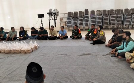 Bhabinkamtibmas Kelurahan Nglames Hadiri Doa Bersama dan Tasyakuran Sekolah Rakyat Kabupaten Madiun