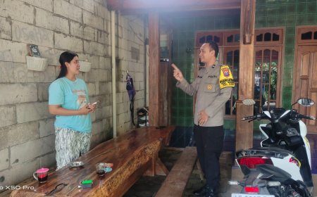 Bhabinkamtibmas Desa Morang Sambangi Warga, Sampaikan Pesan Kamtibmas Antisipasi Kejahatan Gendam
