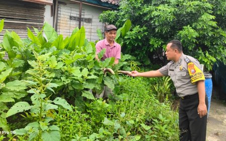 Bhabinkamtibmas Desa Plumpungrejo Sosialisasikan Pemanfaatan Lahan Kosong untuk Dukung Ketahanan Pangan