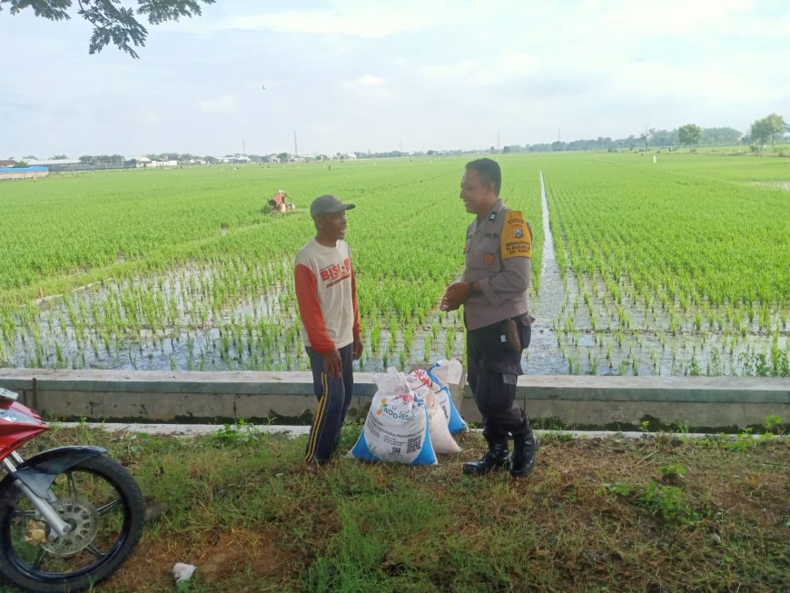 Aipda Efin Berikan Penyuluhan kepada Petani Desa Banjarsari