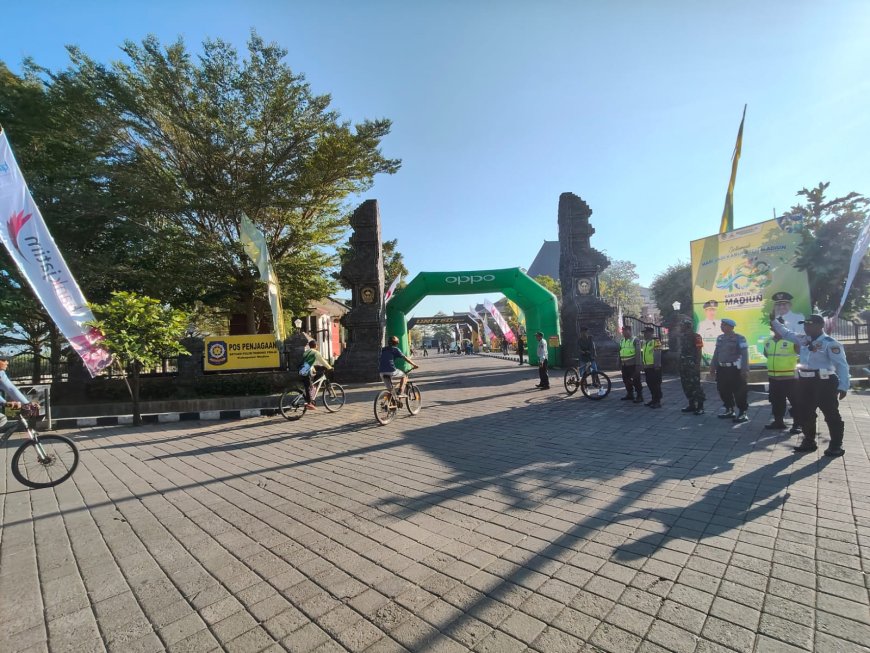 Fun Bike Hari Jadi Kabupaten Madiun Berlangsung Meriah, Pengamanan Berjalan Optimal
