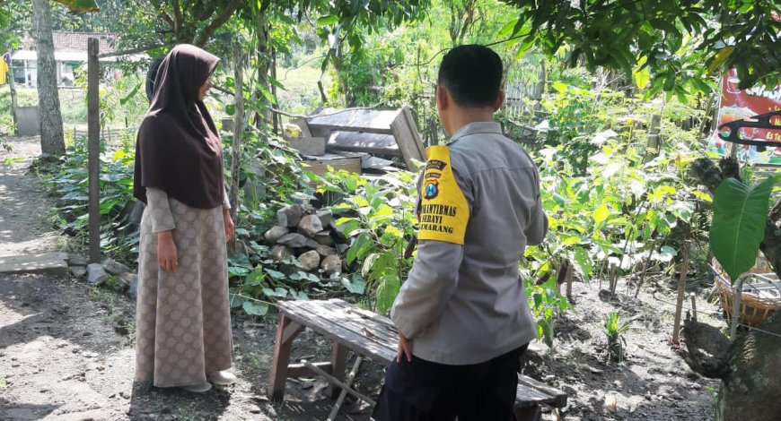 Pekarangan Asri Jadi Sumber Pangan Keluarga, Bhabinkamtibmas Desa Sebayi Apresiasi Kepedulian Warga