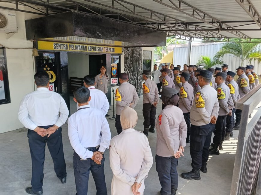 Pindah Tugas ke Polda Jatim, Kapolres Madiun Gelar Apel Pamitan di Polsek Balerejo