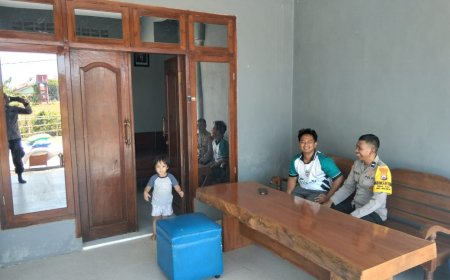 Dukung Ketahanan Pangan Nasional, Bhabinkamtibmas Desa Simo Ajak Warga Manfaatkan Lahan Pekarangan